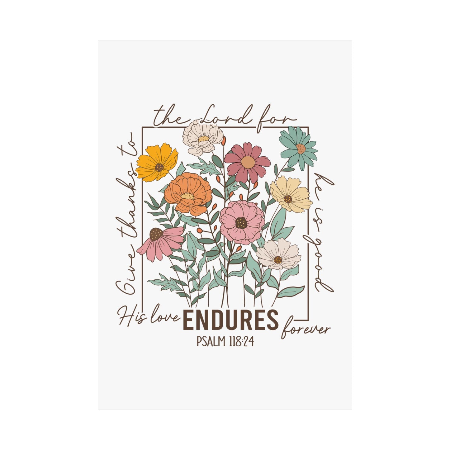 GIVE THANKS TO THE LORD PRINT