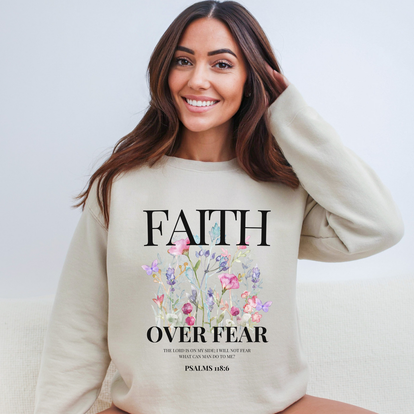FAITH OVER FEAR UNISEX CREWNECK SWEATSHIRT
