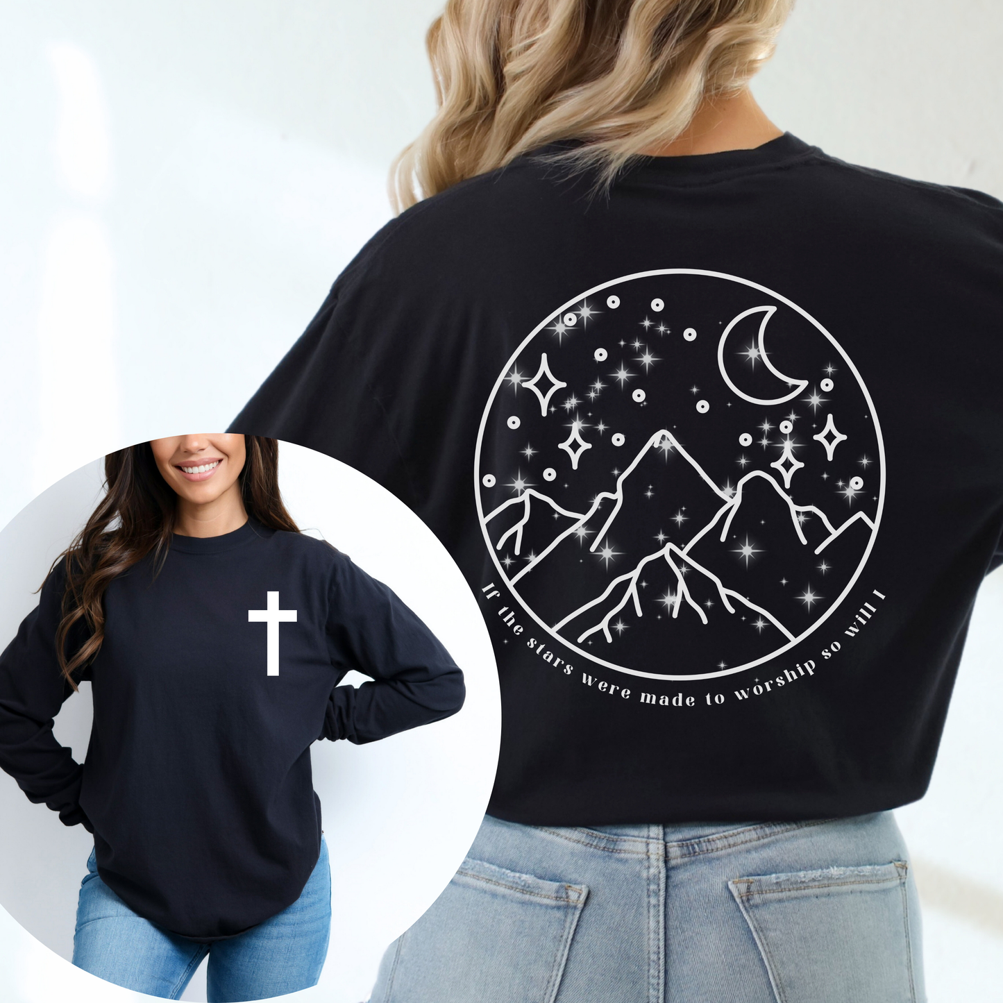 IF THE STARS WERE MADE TO WORSHIP UNISEX LONG SLEEVE TEE