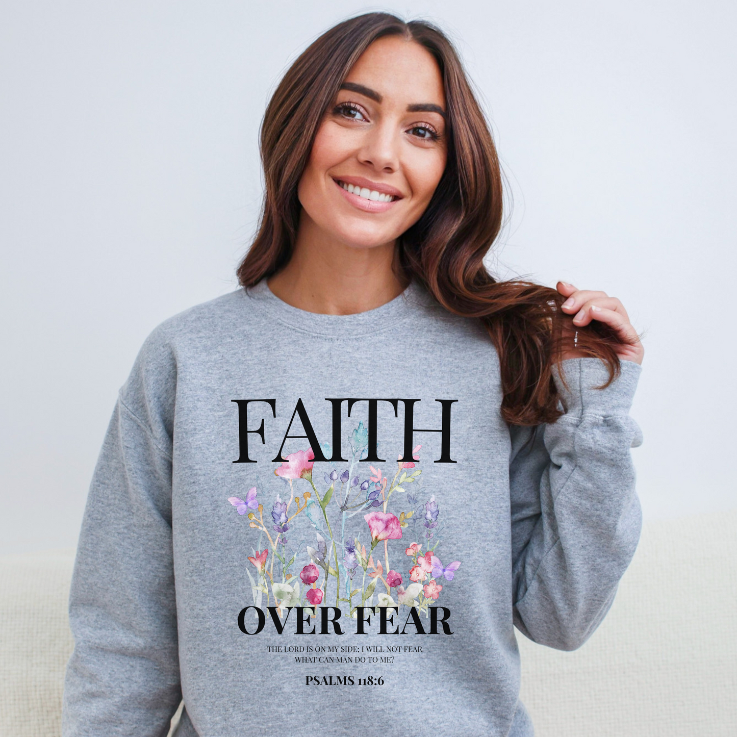 FAITH OVER FEAR UNISEX CREWNECK SWEATSHIRT