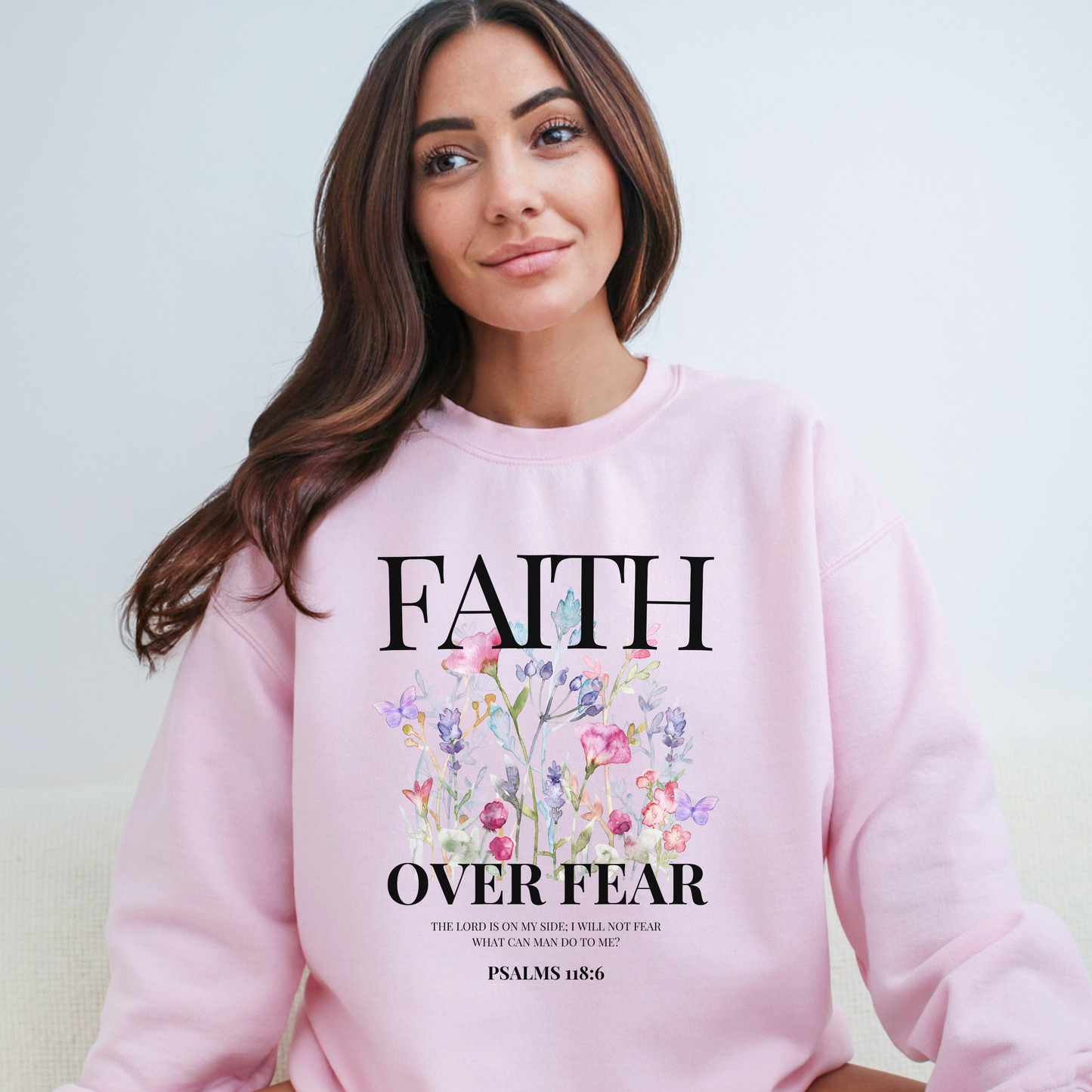 FAITH OVER FEAR UNISEX CREWNECK SWEATSHIRT