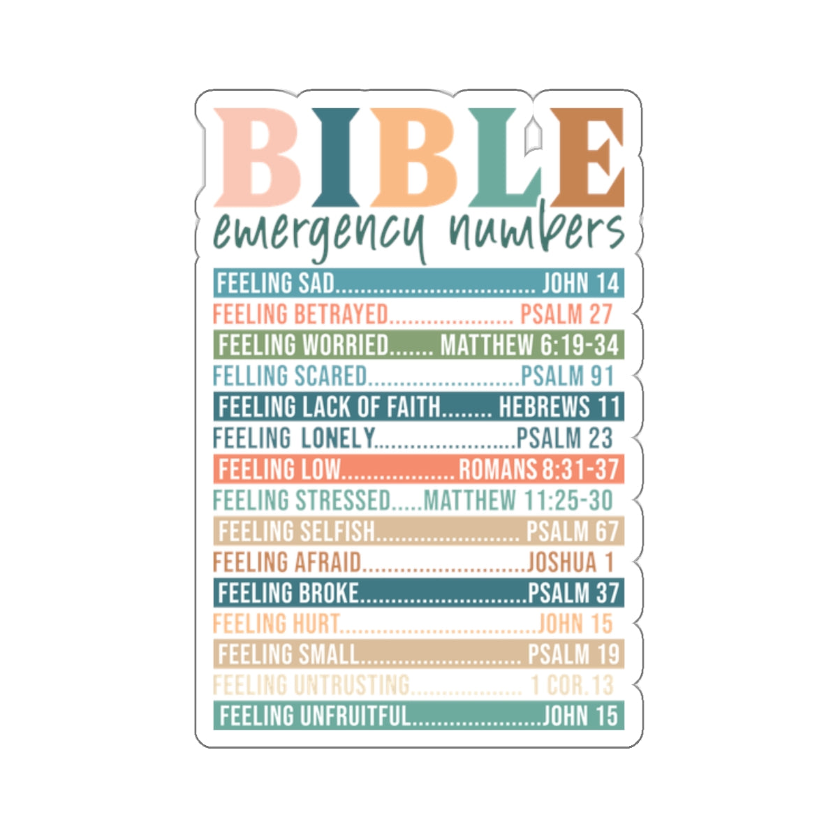 BIBLE NUMBERS STICKER