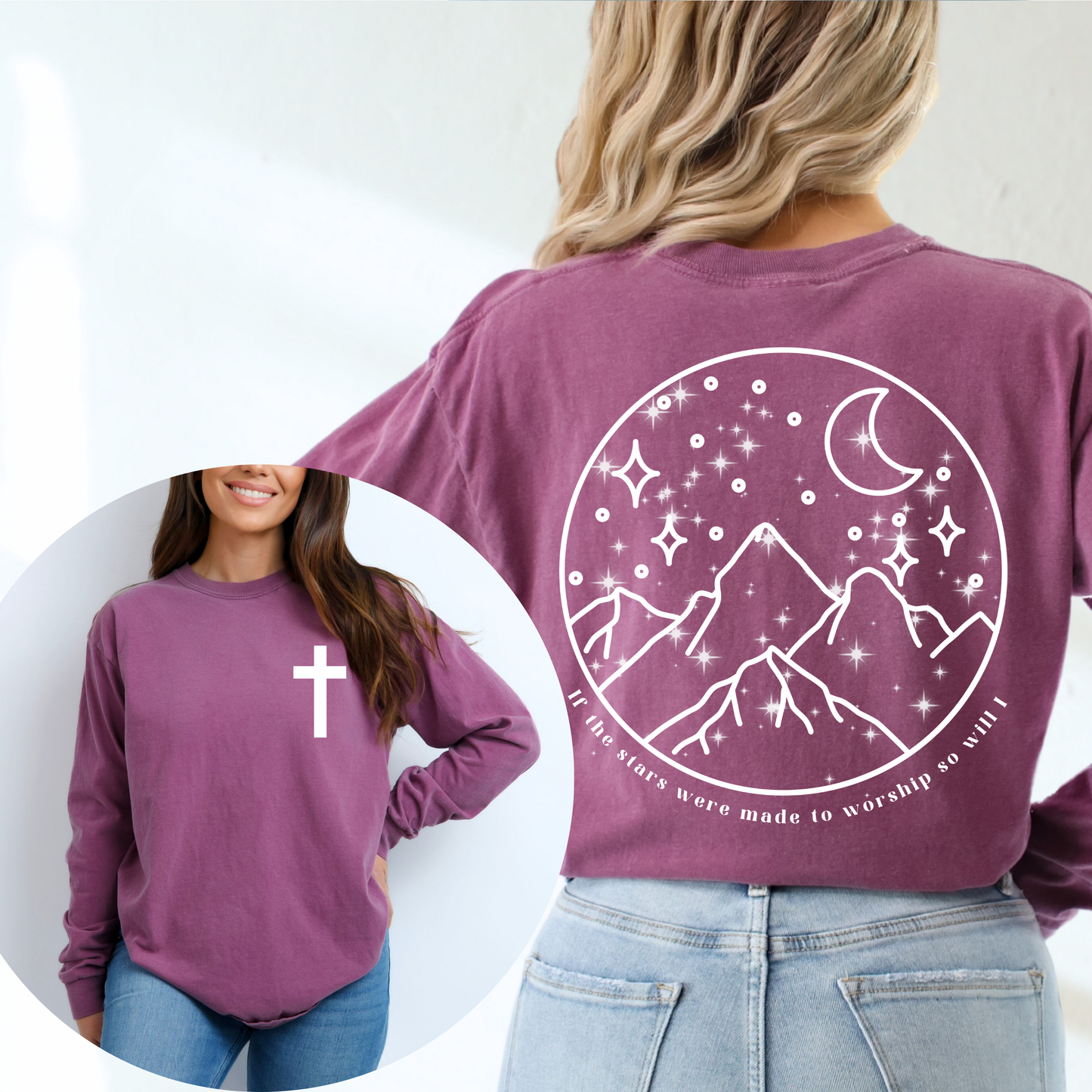 IF THE STARS WERE MADE TO WORSHIP UNISEX LONG SLEEVE TEE
