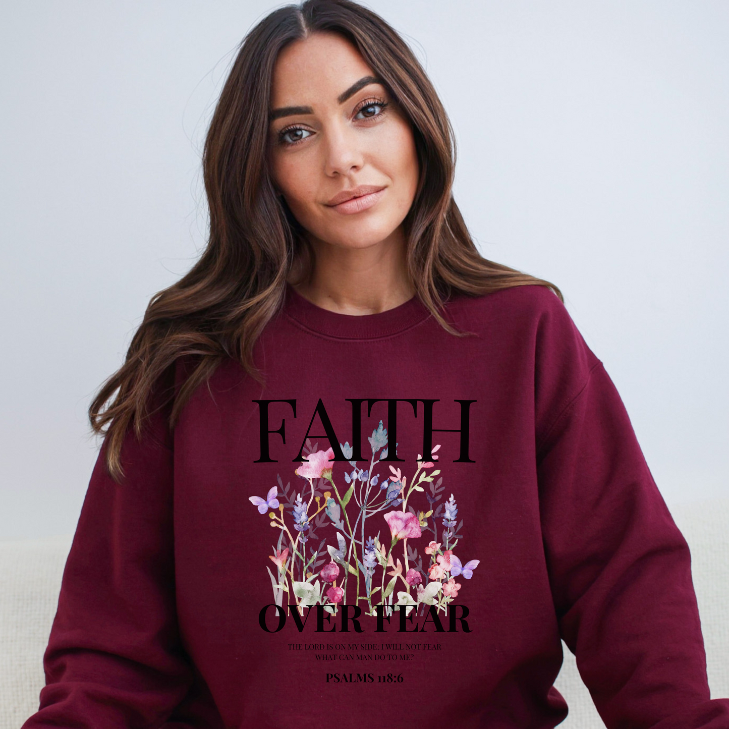 FAITH OVER FEAR UNISEX CREWNECK SWEATSHIRT