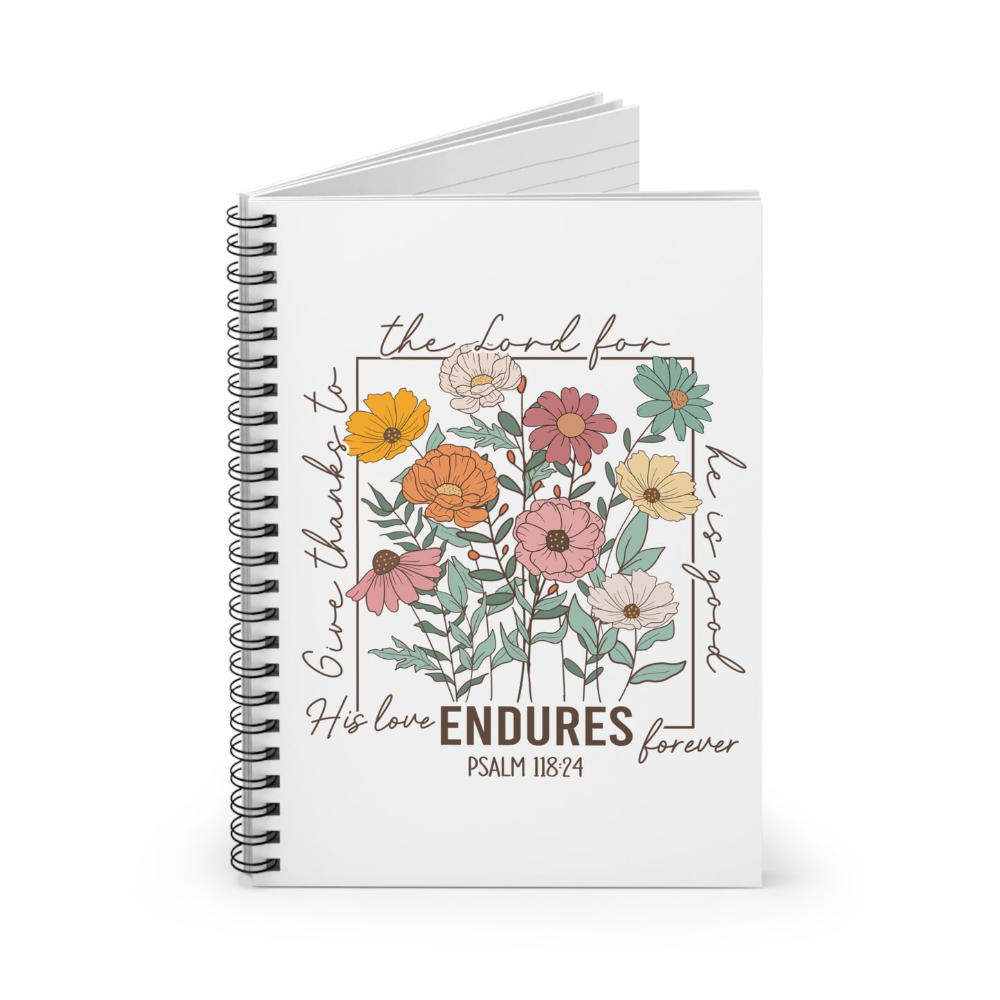 GIVE THANKS TO THE LORD SPIRAL NOTEBOOK