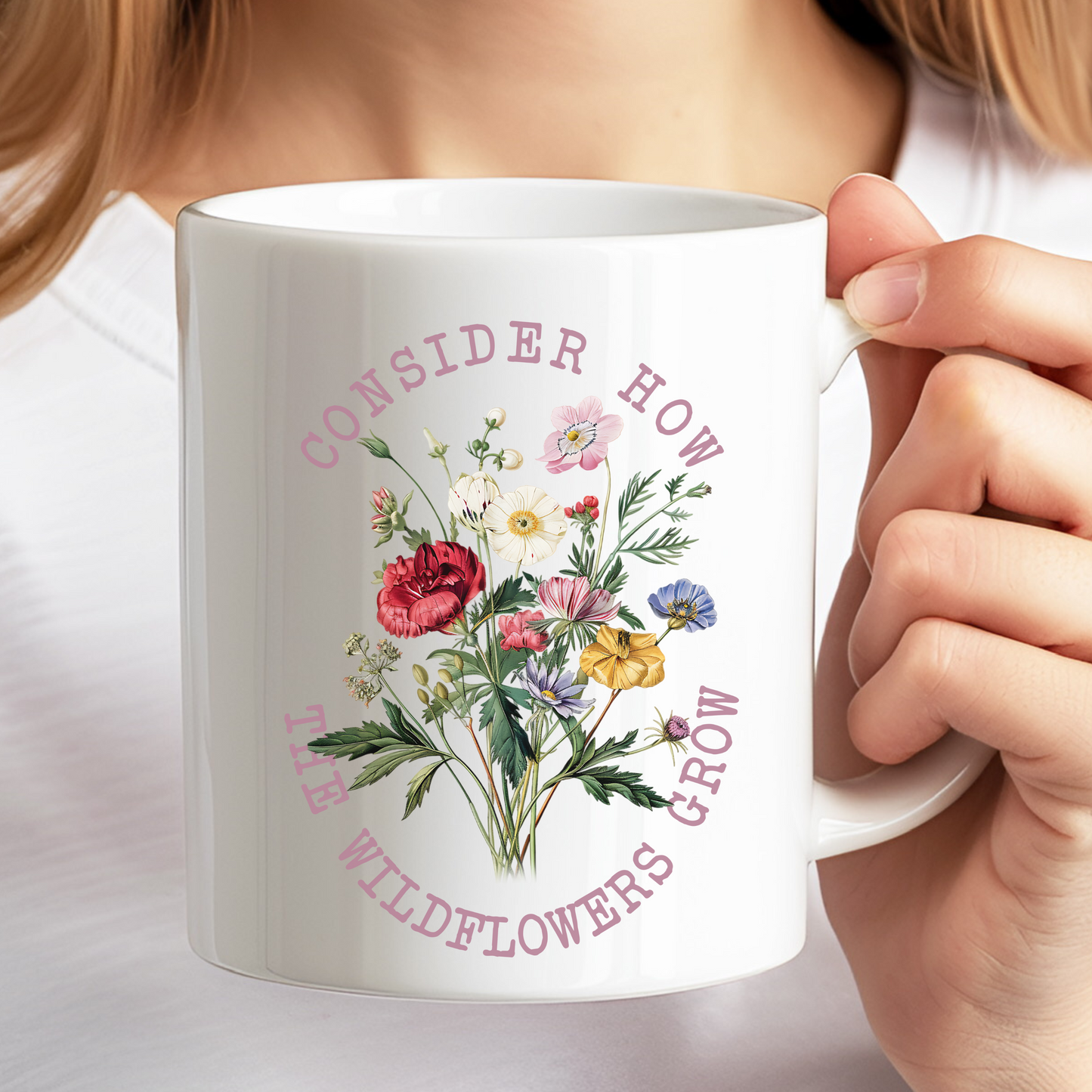 CONSIDER HOW THE WILDFLOWERS GROW CERAMIC MUG (11oz, 15oz)