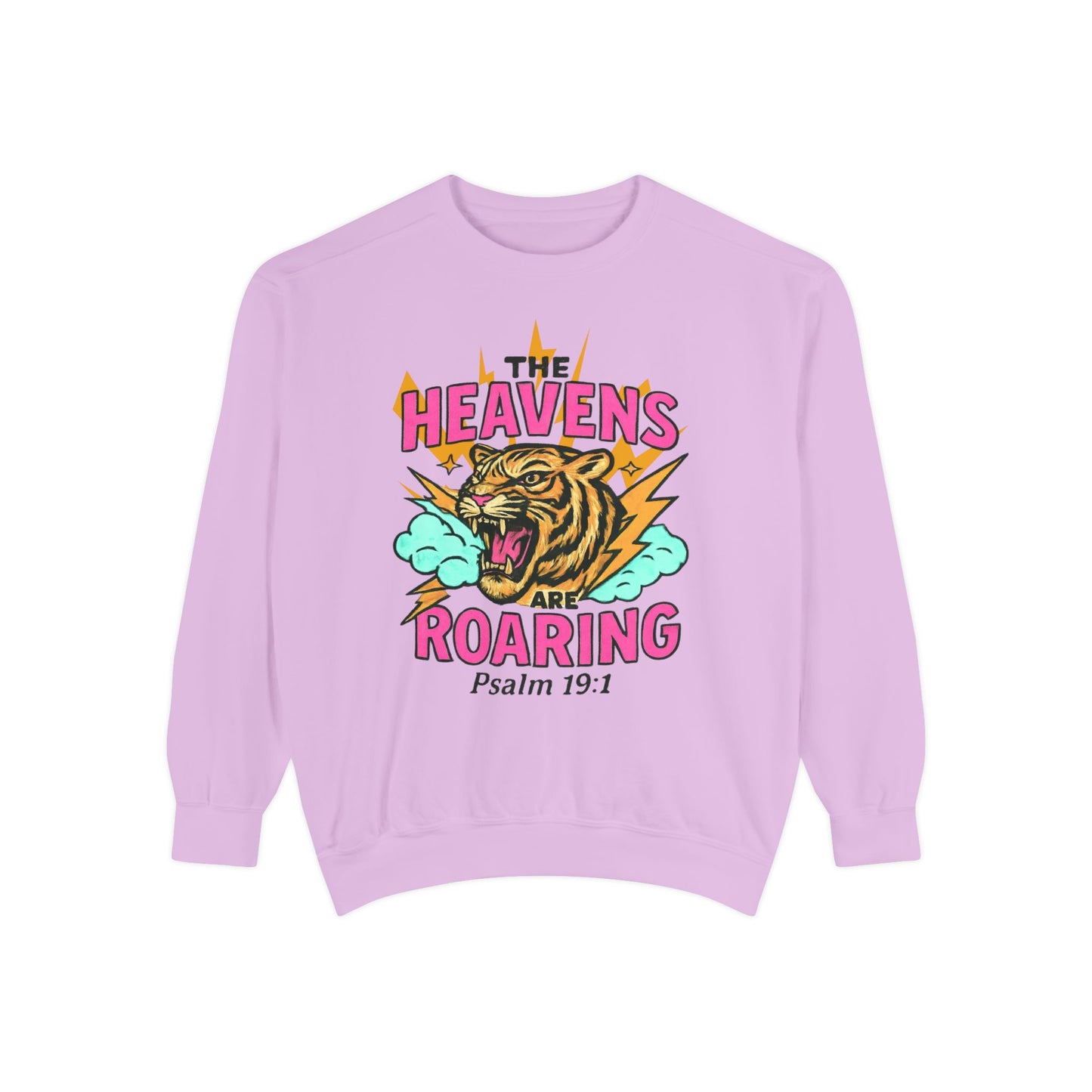 Roaring Heavens Sweatshirt – Psalm 19:1 Graphic Crewneck
