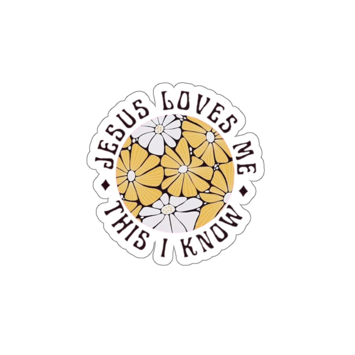 JESUS LOVES ME THIS I KNOW TRANSPARENT STICKER