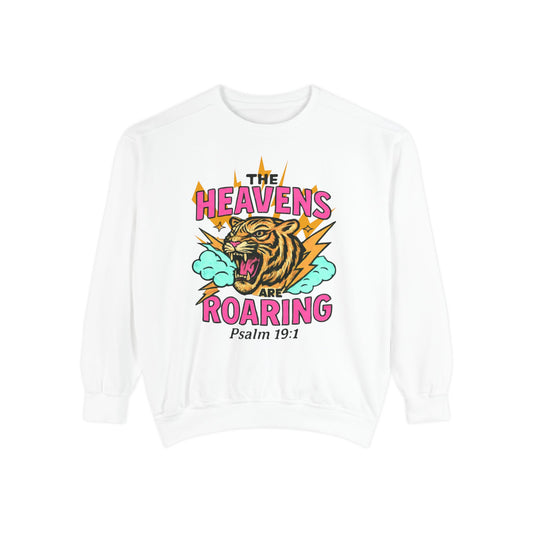 Roaring Heavens Sweatshirt – Psalm 19:1 Graphic Crewneck