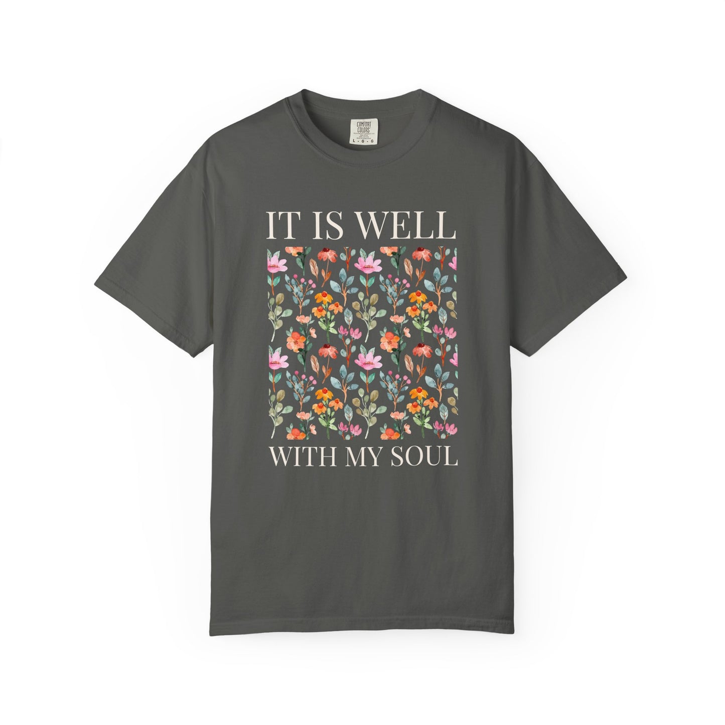 Floral Field T-Shirt — Watercolor Wildflower Pattern