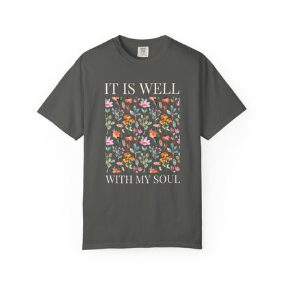 Floral Field T-Shirt — Watercolor Wildflower Pattern