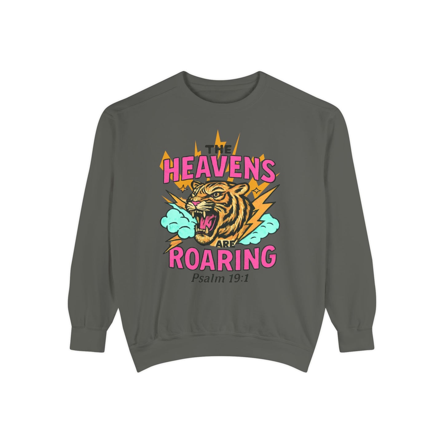 Roaring Heavens Sweatshirt – Psalm 19:1 Graphic Crewneck
