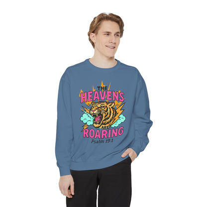 Roaring Heavens Sweatshirt – Psalm 19:1 Graphic Crewneck