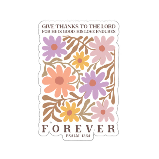 GIVE THANKS TO THE LORD STICKER