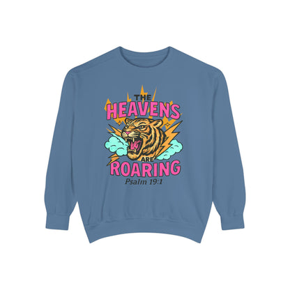 Roaring Heavens Sweatshirt – Psalm 19:1 Graphic Crewneck