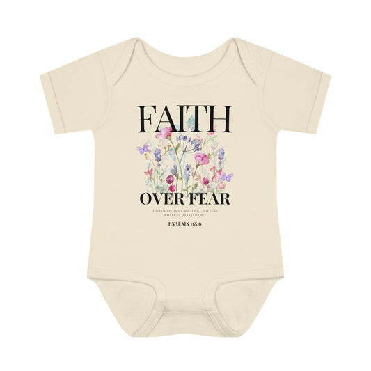 FAITH OVER FEAR BABY BODYSUIT