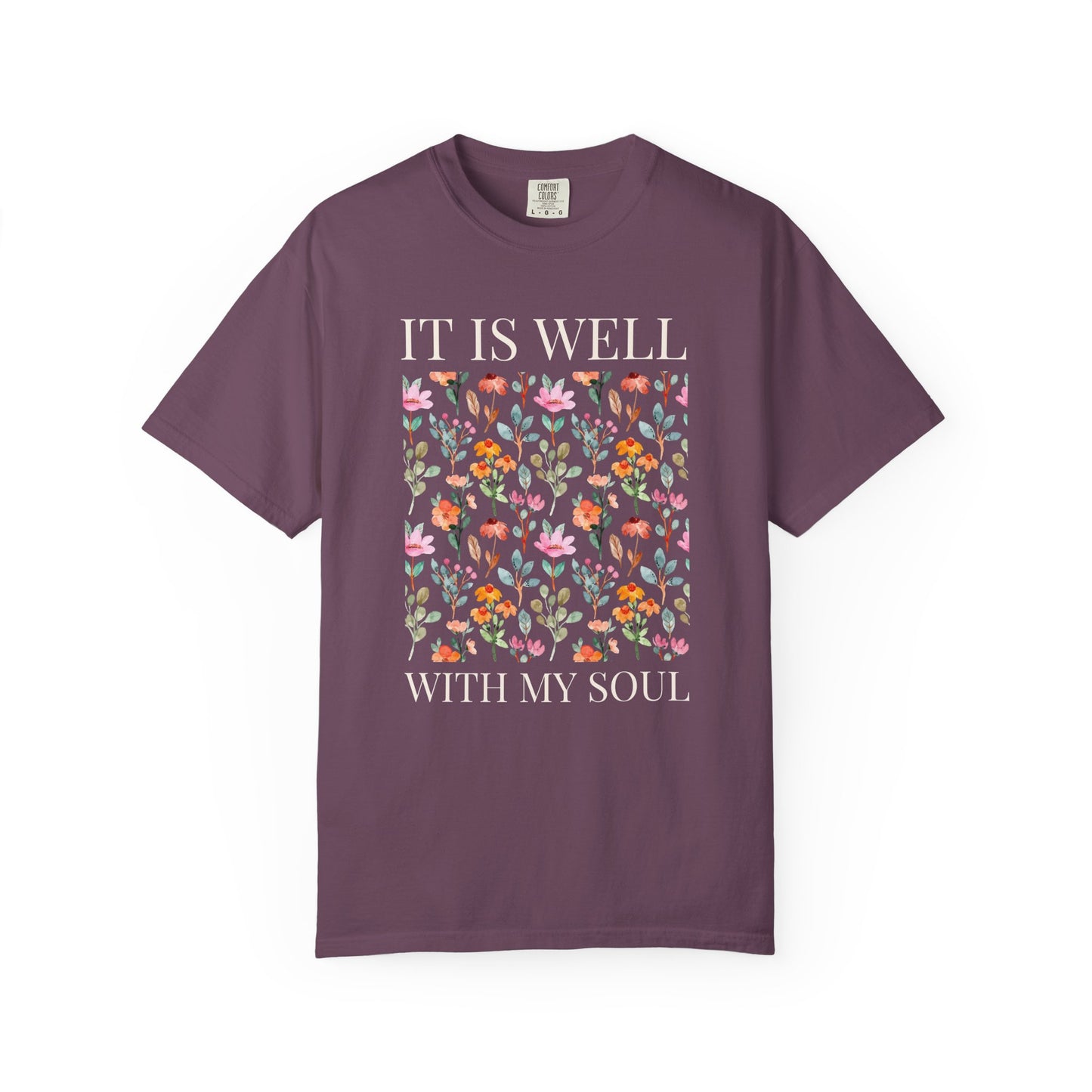 Floral Field T-Shirt — Watercolor Wildflower Pattern