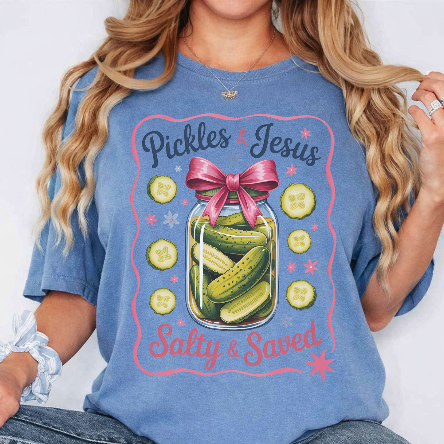 Pickles & Jesus “Salty & Saved” T-Shirt