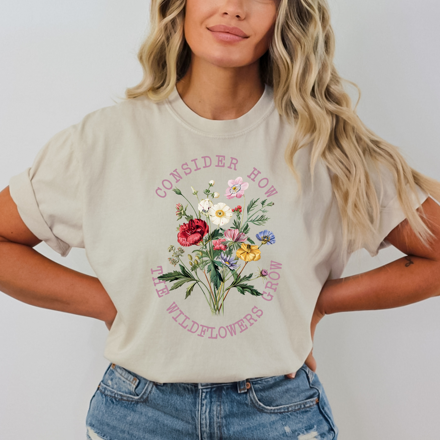 CONSIDER HOW THE WILDFLOWERS GROW UNISEX TEE