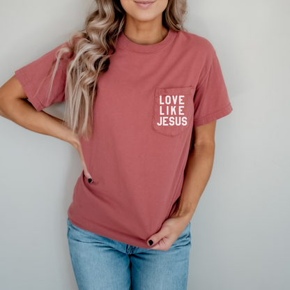 LOVE LIKE JESUS POCKET TEE