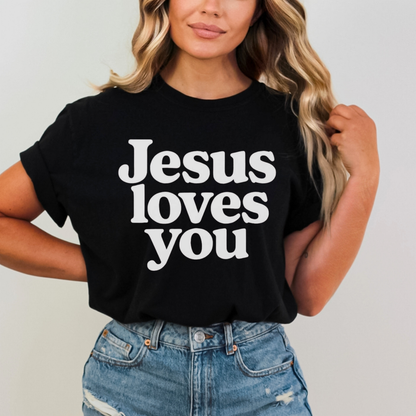 Jesus Loves You T-Shirt — Vintage Church Faith Graphic Tee