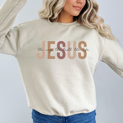 JESUS THE WAY UNISEX CREWNECK SWEATSHIRT