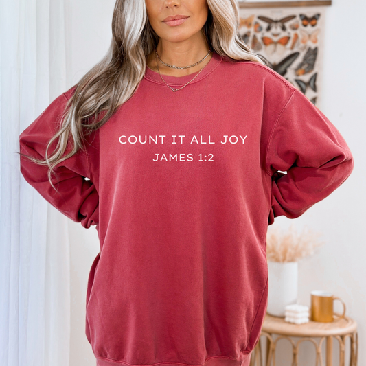 COUNT IT ALL JOY UNISEX SWEATSHIRT