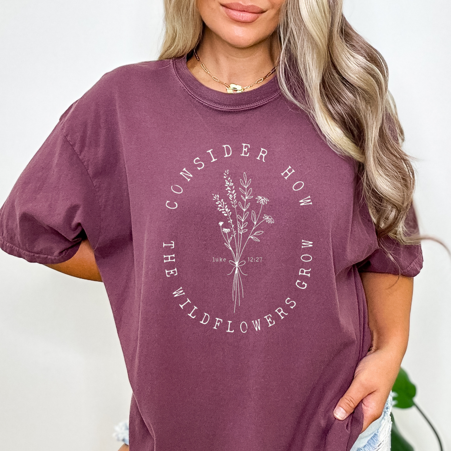 CONSIDER HOW THE WILDFLOWERS GROW UNISEX TEE