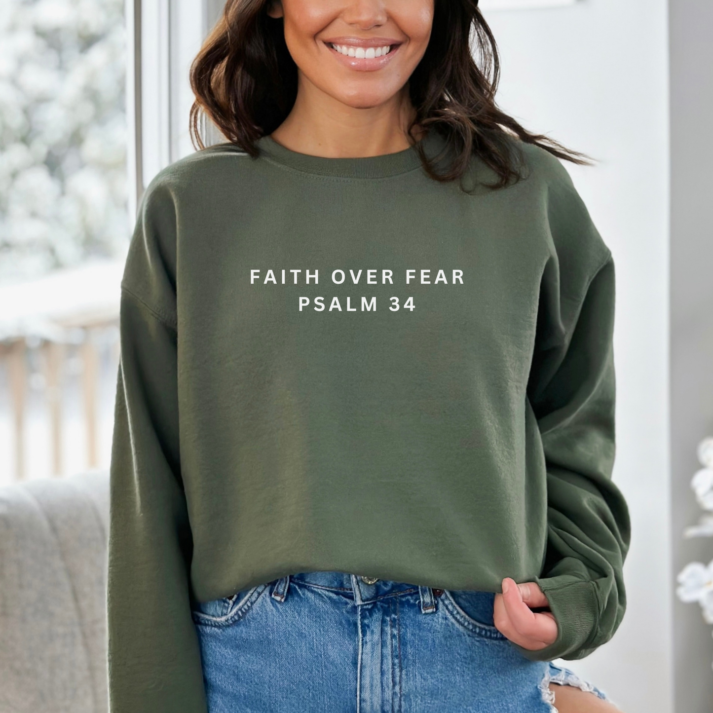 FAITH OVER FEAR CREWNECK SWEATSHIRT