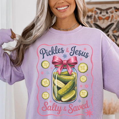 Pickles & Jesus 'Salty & Saved' Sweatshirt