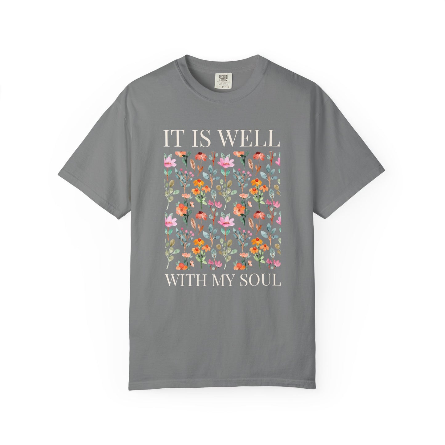Floral Field T-Shirt — Watercolor Wildflower Pattern