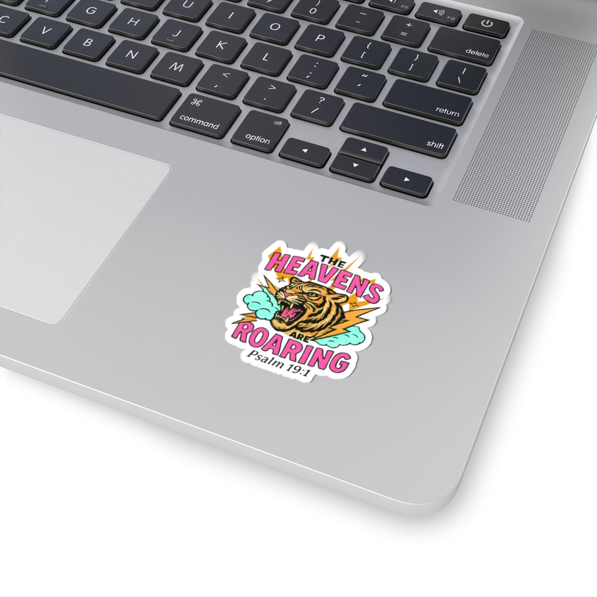 Sticker — "The Heavens Are Roaring" Tiger Psalm 19:1 Kiss-Cut Sticker