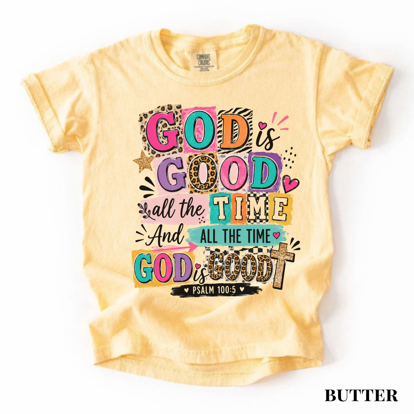 Youth Tee — Colorful 'God Is Good All The Time' Inspirational Christian Shirt