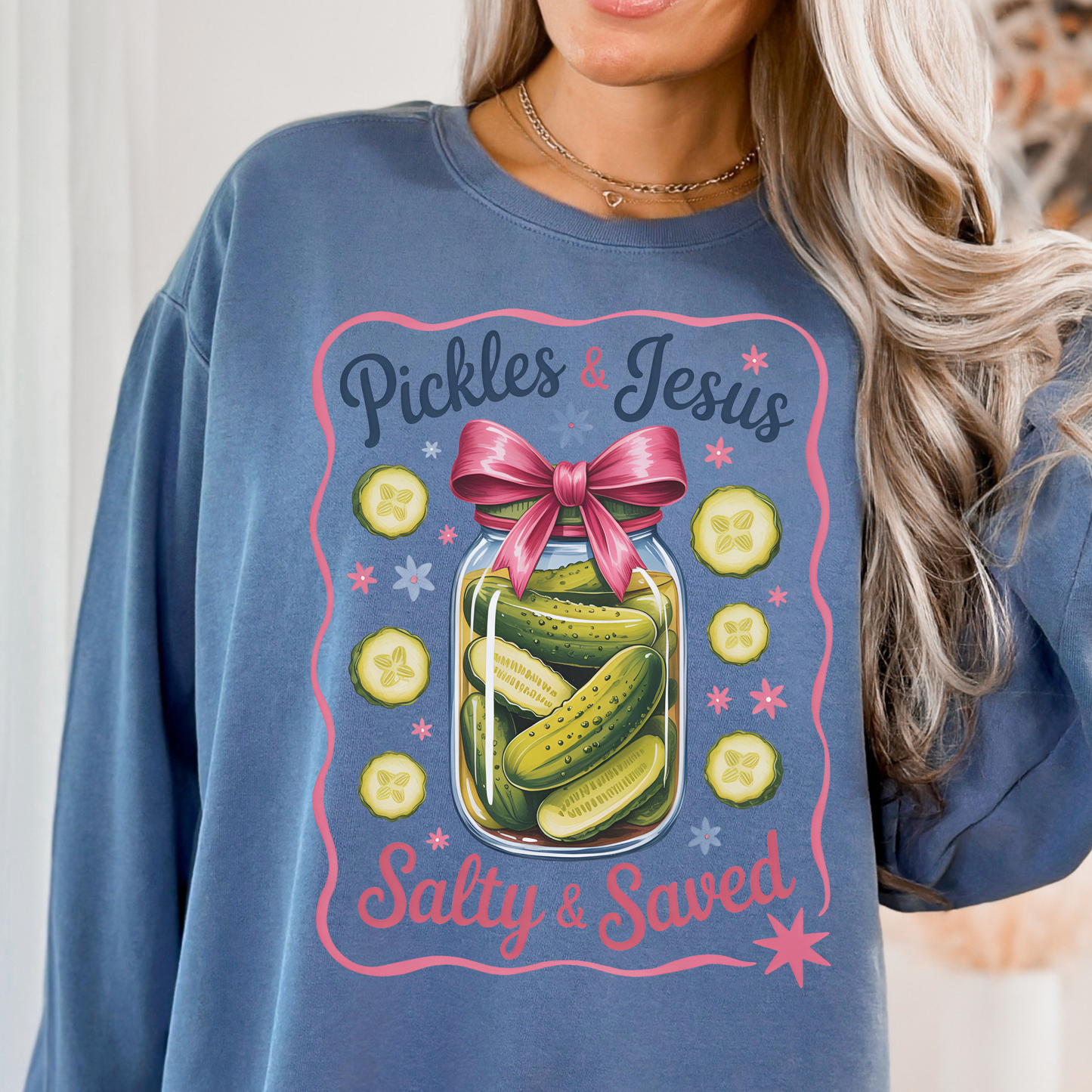 Pickles & Jesus 'Salty & Saved' Sweatshirt