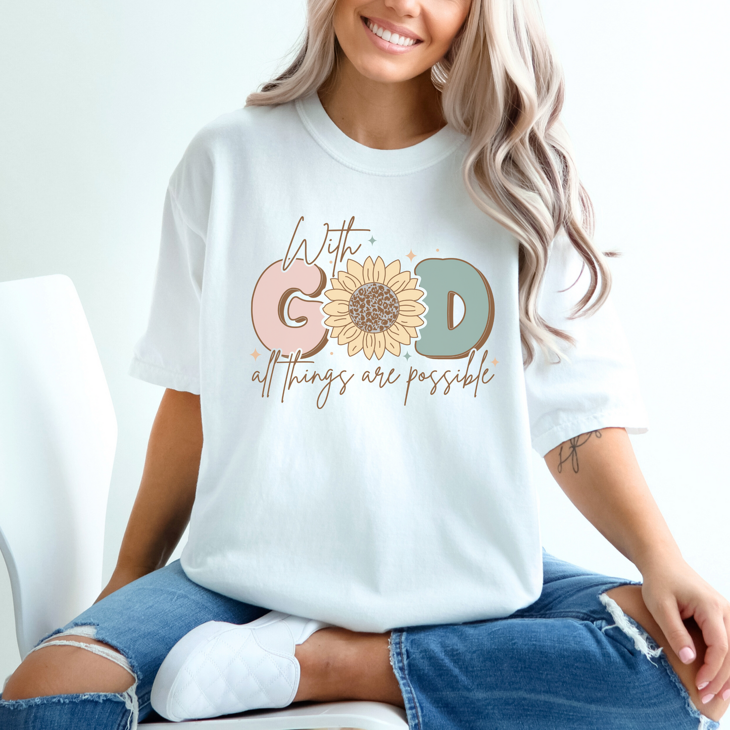 WITH GOD ALL THINGS ARE POSSIBLE UNISEX TEE