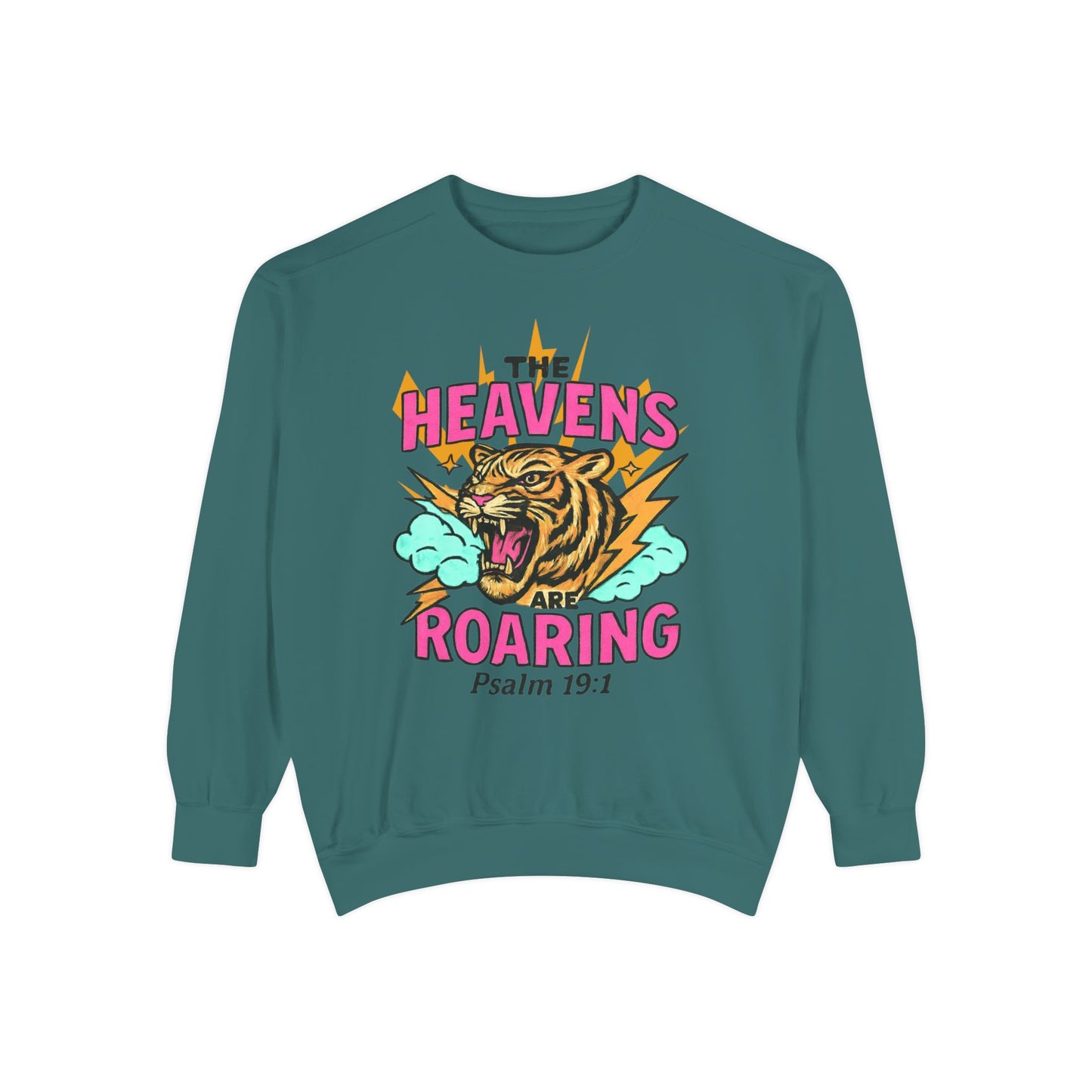 Roaring Heavens Sweatshirt – Psalm 19:1 Graphic Crewneck