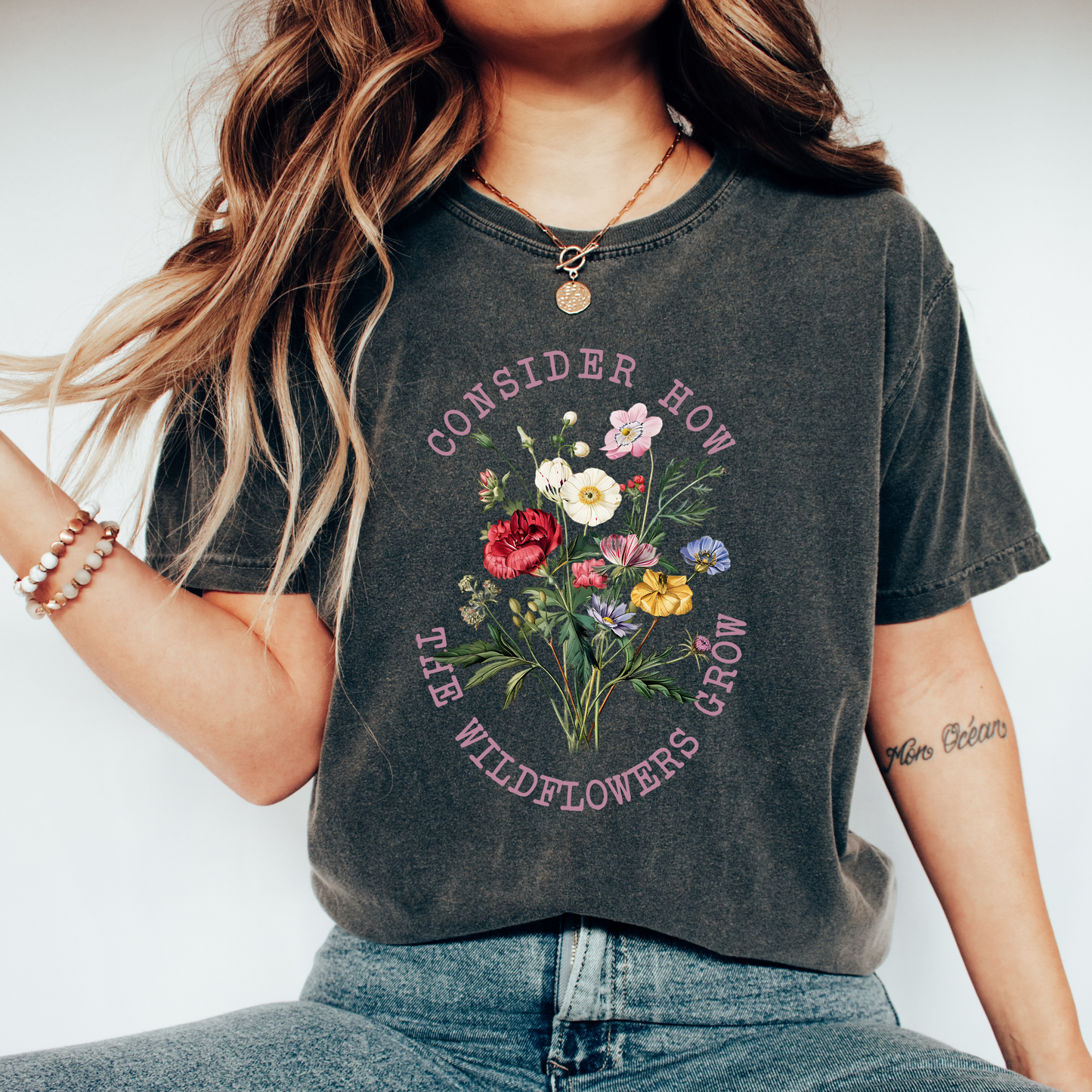 CONSIDER HOW THE WILDFLOWERS GROW UNISEX TEE