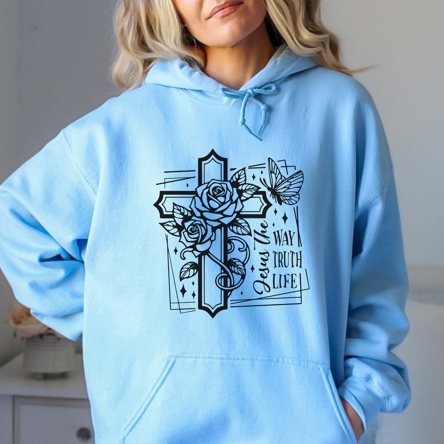 JESUS THE WAY THE TRUTH THE LIFE UNISEX HOODIE