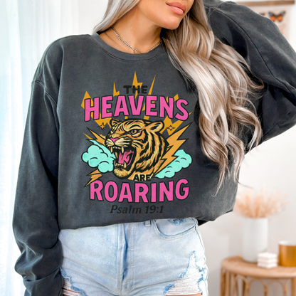 Roaring Heavens Sweatshirt – Psalm 19:1 Graphic Crewneck