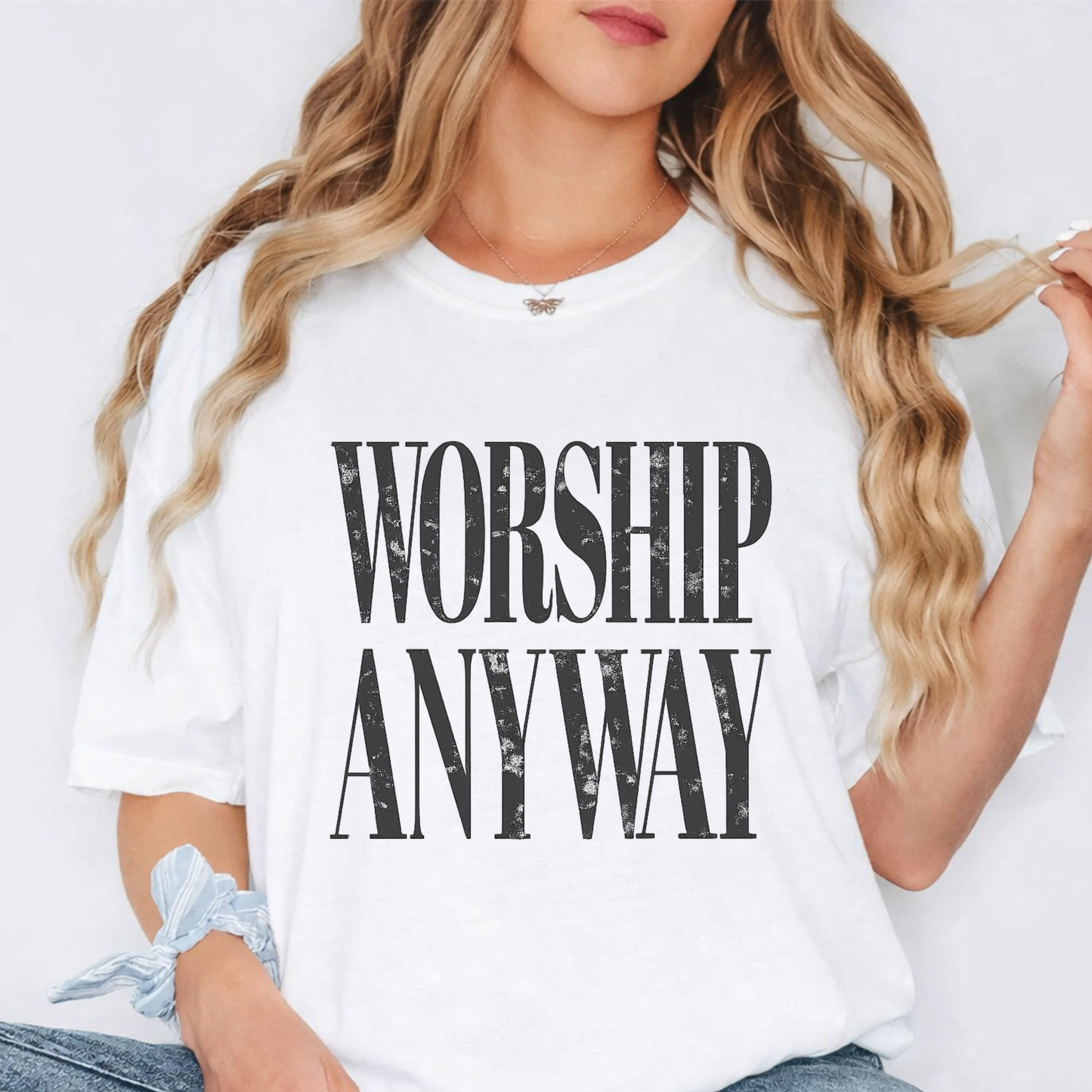 Worship Anyway T-Shirt — Bold Vintage Church Graphic Tee