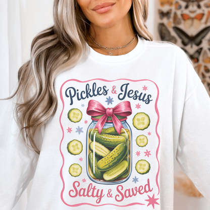 Pickles & Jesus 'Salty & Saved' Sweatshirt