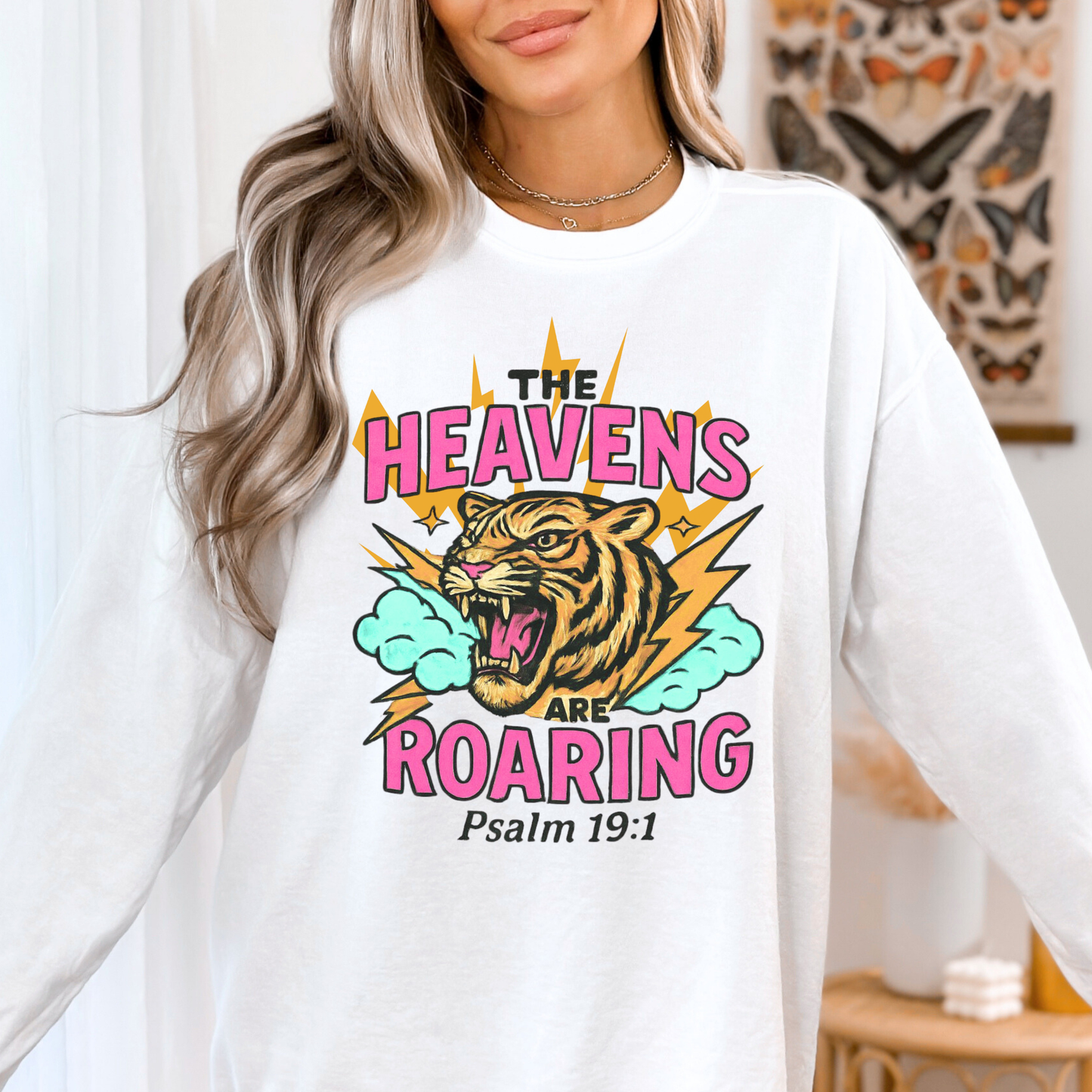 Roaring Heavens Sweatshirt – Psalm 19:1 Graphic Crewneck