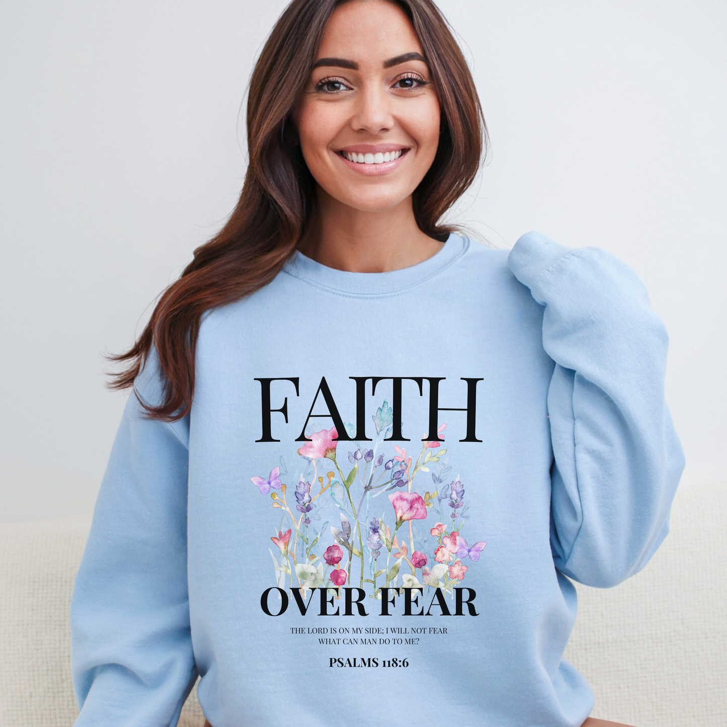 FAITH OVER FEAR UNISEX CREWNECK SWEATSHIRT