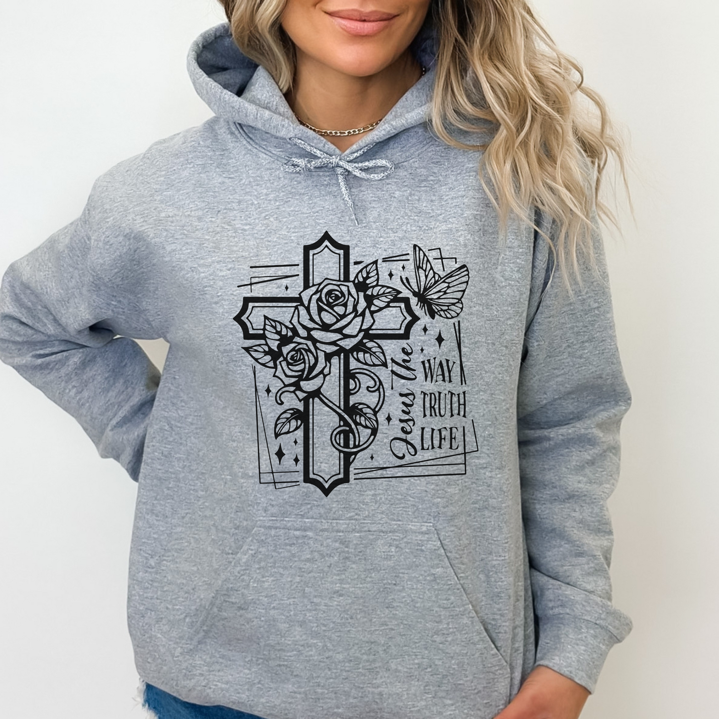 JESUS THE WAY THE TRUTH THE LIFE UNISEX HOODIE