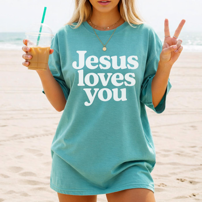 Jesus Loves You T-Shirt — Vintage Church Faith Graphic Tee