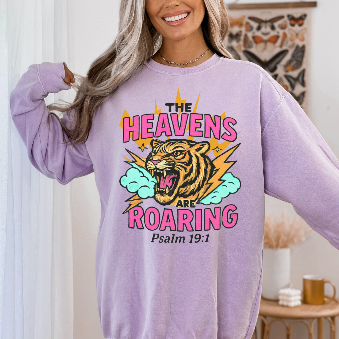 Roaring Heavens Sweatshirt – Psalm 19:1 Graphic Crewneck