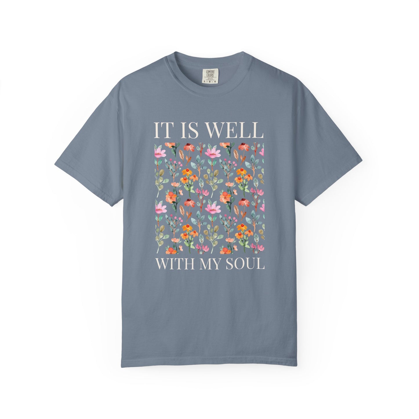 Floral Field T-Shirt — Watercolor Wildflower Pattern
