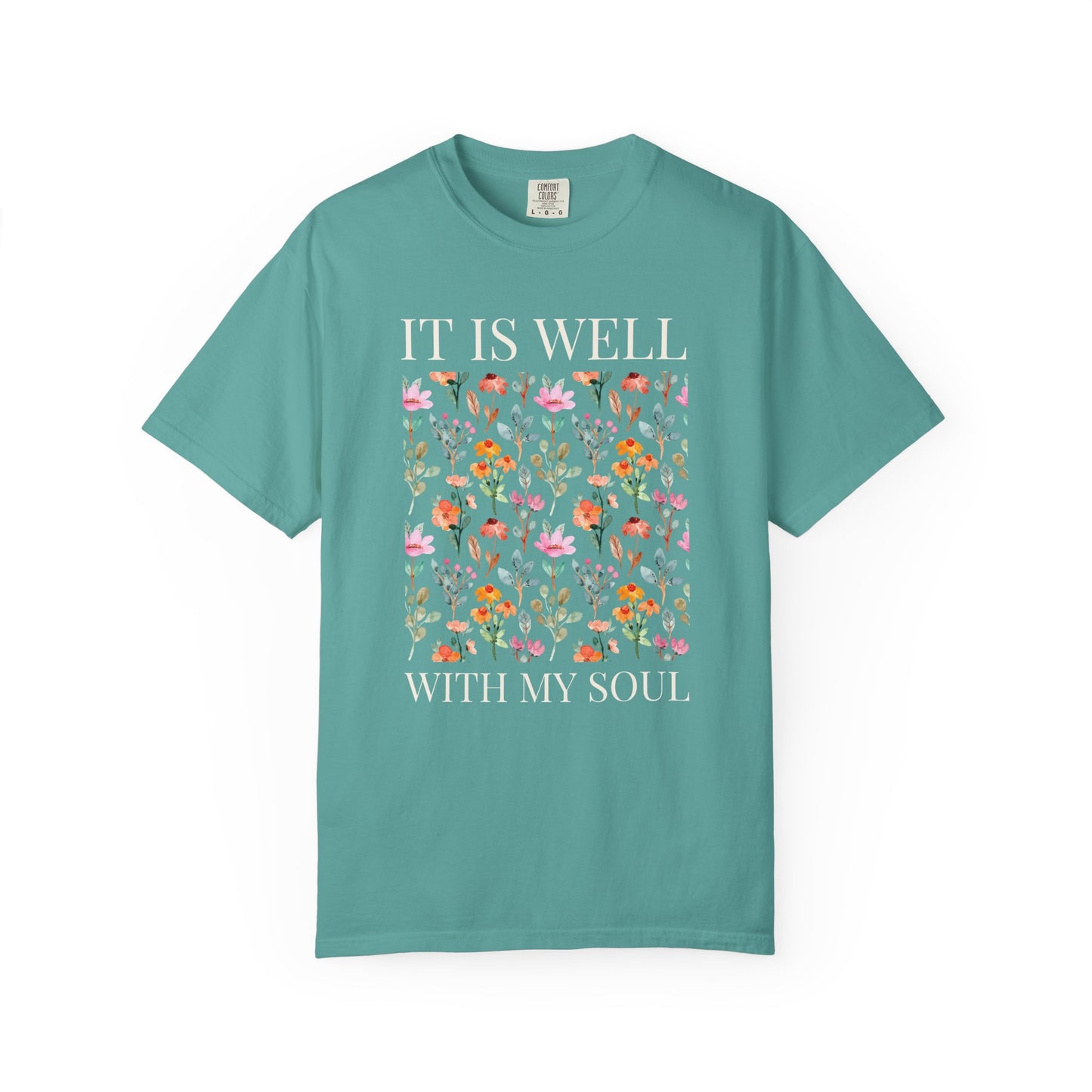 Floral Field T-Shirt — Watercolor Wildflower Pattern