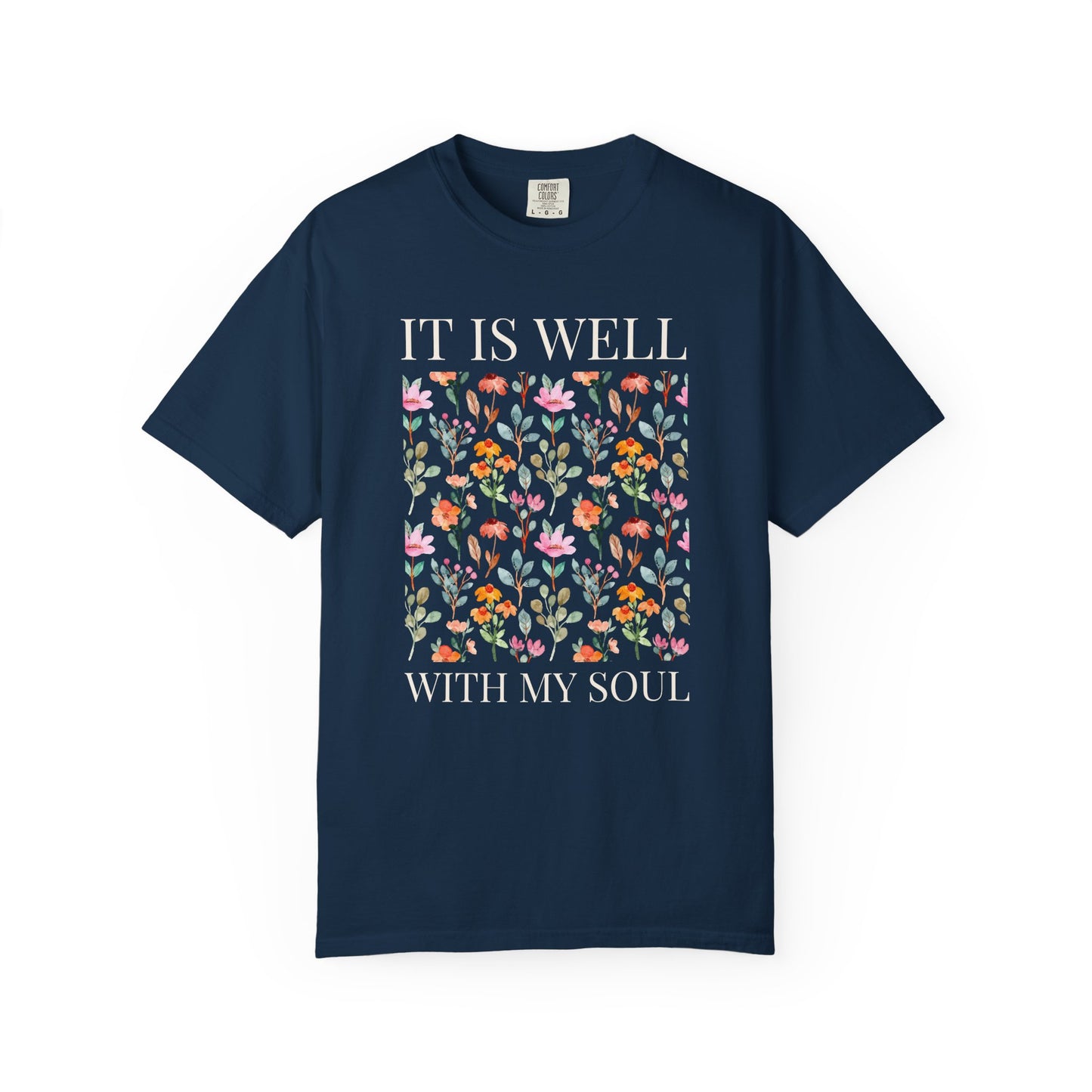 Floral Field T-Shirt — Watercolor Wildflower Pattern