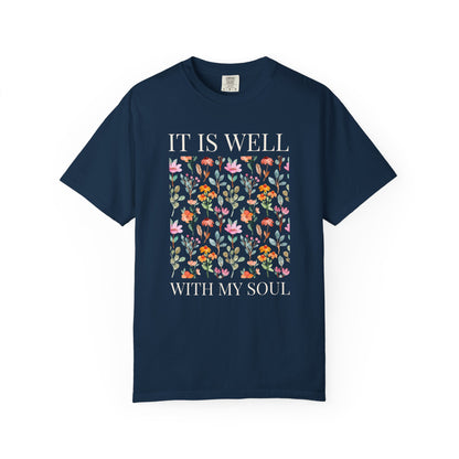 Floral Field T-Shirt — Watercolor Wildflower Pattern